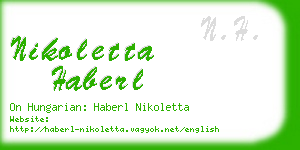nikoletta haberl business card